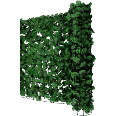 Pare-vue HW Vert foncé polyester maillé flexible 300x100cm - Intérieur/Extérieur - Publicité Pare-vue HW Vert foncé polyester maillé flexible 300x100cm - Intérieur/Extérieur - Publicité
