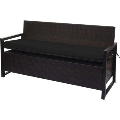 MENDLER Banc de jardin Poly-Rattan HWC-F39 - Mobilier de jardin - Publicité MENDLER Banc de jardin Poly-Rattan HWC-F39 - Mobilier de jardin - Publicité
