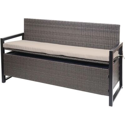 Banc de Jardin MENDLER - Poly-Rattan Gris Chiné 3 Places - Publicité Banc de Jardin MENDLER - Poly-Rattan Gris Chiné 3 Places - Publicité