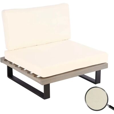 Fauteuil Lounge Mendler HWC-H54 - Fauteuil de jardin - Poly filament acacia bois - Gris - Publicité Fauteuil Lounge Mendler HWC-H54 - Fauteuil de jardin - Poly filament acacia bois - Gris - Publicité