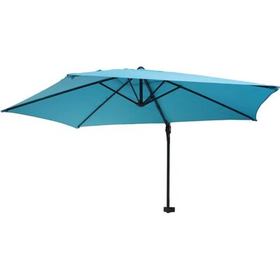 MENDLER Parasol mural Casoria - 3m Inclinable Polyester Aluminium - Publicité MENDLER Parasol mural Casoria - 3m Inclinable Polyester Aluminium - Publicité