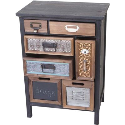 Armario Vintage Patchwork HHG Modelo 068 - 78x55x35cm Armario Vintage Patchwork HHG Modelo 068 - 78x55x35cm