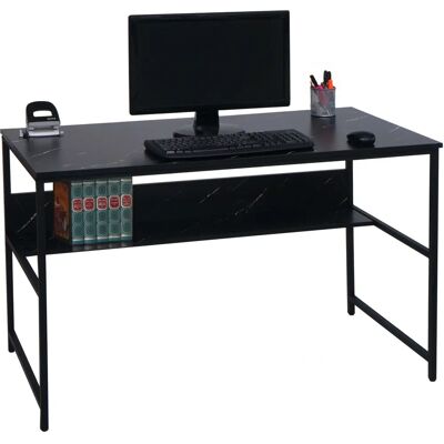 MENDLER HWC-K80 Bureau - Effet Marbre, 120x60cm, Noir - Publicité MENDLER HWC-K80 Bureau - Effet Marbre, 120x60cm, Noir - Publicité