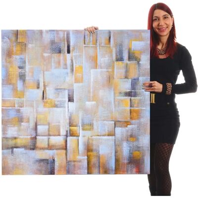 MENDLER Peinture à l'Huile Art Murale 100x100cm - Décoration Abstraite - Publicité MENDLER Peinture à l'Huile Art Murale 100x100cm - Décoration Abstraite - Publicité
