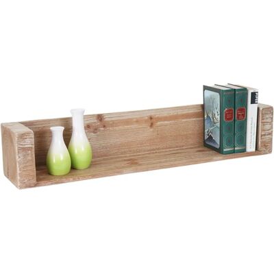 Étagère murale en bois rustique Mendler HWC-A15 - Pour livres et CDs - Publicité Étagère murale en bois rustique Mendler HWC-A15 - Pour livres et CDs - Publicité