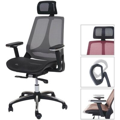 Chaise de bureau ergonomique Mendler HWC-A59 - Gris - Publicité Chaise de bureau ergonomique Mendler HWC-A59 - Gris - Publicité
