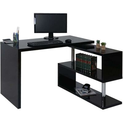 HHG - HHG 194 - Negro - Esquina - 120x60 cm - Escritorio HHG - HHG 194 - Negro - Esquina - 120x60 cm - Escritorio