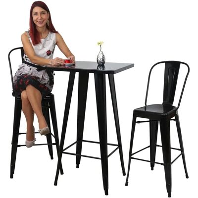 MCW A73-T-B - Industrie Tisch & Barhocker Set MCW A73-T-B - Industrie Tisch & Barhocker Set