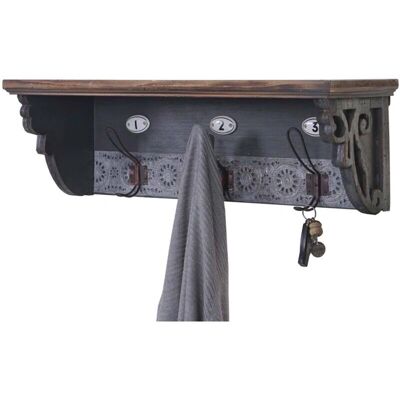 HHG - 078 - 22x60x18cm - Grey - Wall coat rack HHG - 078 - 22x60x18cm - Grey - Wall coat rack