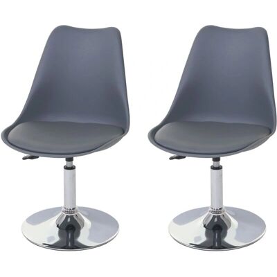 HHG - Malmö T501 - Grigio scuro - Altezza regolabile - Sedia da pranzo HHG - Malmö T501 - Grigio scuro - Altezza regolabile - Sedia da pranzo