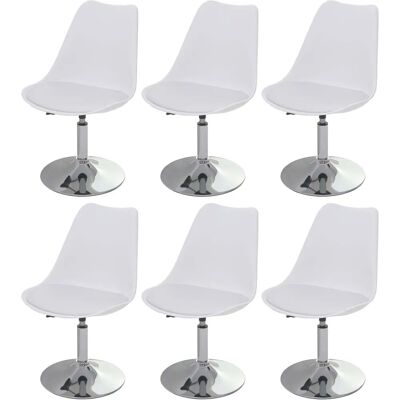 Chaise de cuisine pivotante blanche Mendler - 3 variantes - Publicité Chaise de cuisine pivotante blanche Mendler - 3 variantes - Publicité