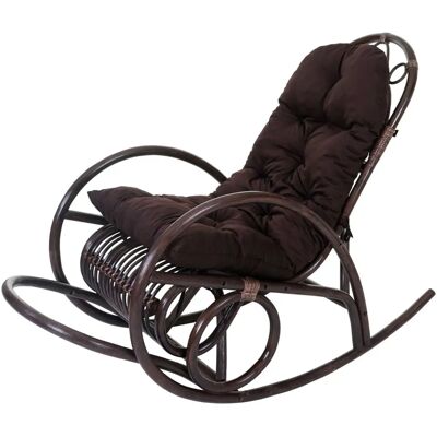 Chaise Longue à Balancement Classique en Rotin Marron - Mobilier de Salon - Publicité Chaise Longue à Balancement Classique en Rotin Marron - Mobilier de Salon - Publicité