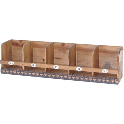 HHG - HHG-077 - Shabby - Legno di abete 71x18x16cm - Scaffale HHG - HHG-077 - Shabby - Legno di abete 71x18x16cm - Scaffale
