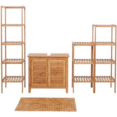 HHG - 550 - Marrón - Bambú - Juego de baño HHG - 550 - Marrón - Bambú - Juego de baño