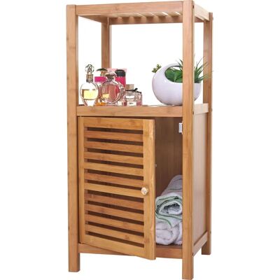 MENDLER Mobilier de salle de bain en bambou Serie HWC-B18 - Rangement compact - Publicité MENDLER Mobilier de salle de bain en bambou Serie HWC-B18 - Rangement compact - Publicité