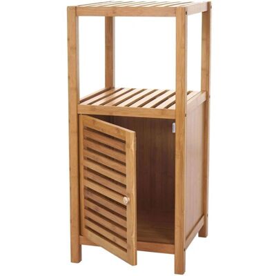 HHG - 554 - Bamboo - 80x36x34cm - Estante de baño con puerta HHG - 554 - Bamboo - 80x36x34cm - Estante de baño con puerta