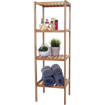 Étagère de salle de bain en bambou MENDLER - 110x34x33cm - Naturel - Publicité Étagère de salle de bain en bambou MENDLER - 110x34x33cm - Naturel - Publicité