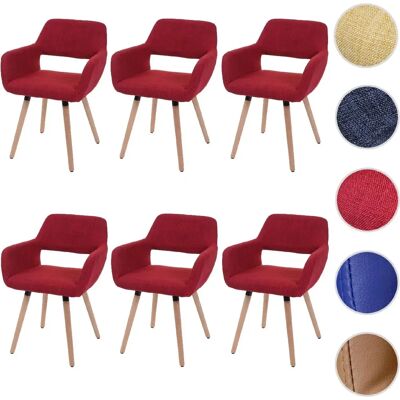 Mendler - HWC-A50 II - Rouge - Bois - Chaises de dining - Publicité Mendler - HWC-A50 II - Rouge - Bois - Chaises de dining - Publicité