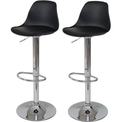 HHG Modello 083 Sedie Alta per Bar girevoli - 2 pezzi - Stile retrò HHG Modello 083 Sedie Alta per Bar girevoli - 2 pezzi - Stile retrò