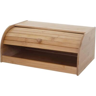 HW C-B80 Boîte à pain en bambou naturel - Rangement - Publicité HW C-B80 Boîte à pain en bambou naturel - Rangement - Publicité