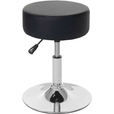 Mendler Verstellbare Eco-Leder Barhocker - Hocker - Schwarz Mendler Verstellbare Eco-Leder Barhocker - Hocker - Schwarz