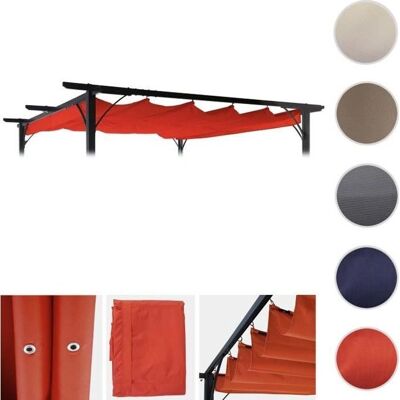 MCW C42 3x3m Pergola - Verstellbares Wetterschutzdach MCW C42 3x3m Pergola - Verstellbares Wetterschutzdach