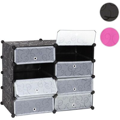 MENDLER Armoire à Chaussures Rose - Modulaire 8 Compartiments - 73x92x36cm - Publicité MENDLER Armoire à Chaussures Rose - Modulaire 8 Compartiments - 73x92x36cm - Publicité