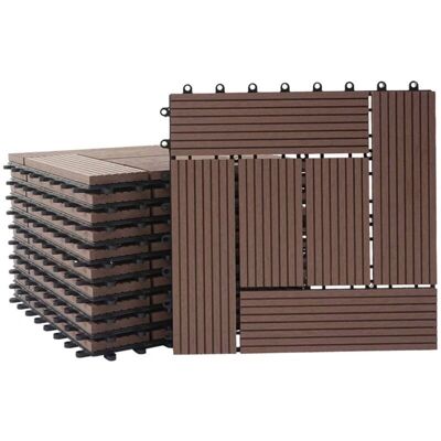 HHG - Rodano - 30x30cm - Marrone - Piastrella WPC HHG - Rodano - 30x30cm - Marrone - Piastrella WPC