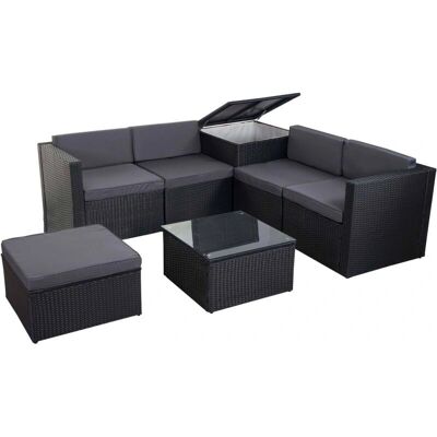 HHG - HHG-609 - Antracite - Cuscini grigi - Set giardino HHG - HHG-609 - Antracite - Cuscini grigi - Set giardino