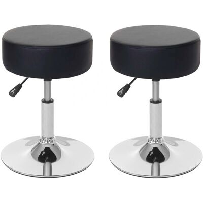 HHG - 189 - Nero - Ecopelle - Sgabello da bar HHG - 189 - Nero - Ecopelle - Sgabello da bar