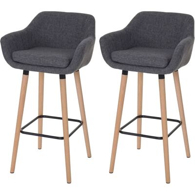 MCW Grau T381 Drehbarer Höhenverstellbarer Barhocker - 2 Stück MCW Grau T381 Drehbarer Höhenverstellbarer Barhocker - 2 Stück