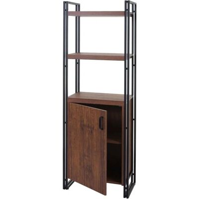 HHG - 164 - Estructura 3D roble - Armario con puerta - Armario de almacenamiento HHG - 164 - Estructura 3D roble - Armario con puerta - Armario de almacenamiento