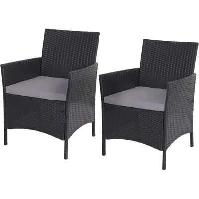 Ensemble de 2 Fauteuils de Jardin Halden - Polyrotin Imperméable - Publicité Ensemble de 2 Fauteuils de Jardin Halden - Polyrotin Imperméable - Publicité