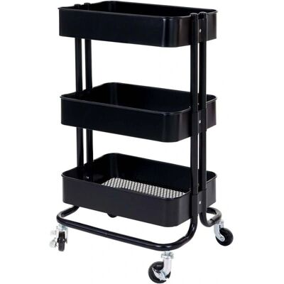 HEGELE - HHG-602 - Negro - Acero - Carrito de servicio HEGELE - HHG-602 - Negro - Acero - Carrito de servicio