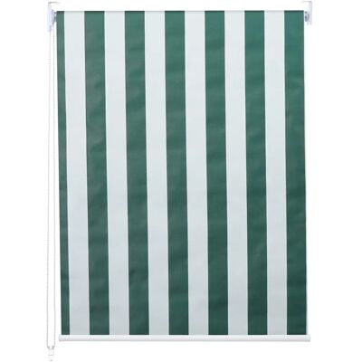 Store enroulable Mendler - Vert/Blanc - 110x230cm - Volet roulant - Publicité Store enroulable Mendler - Vert/Blanc - 110x230cm - Volet roulant - Publicité