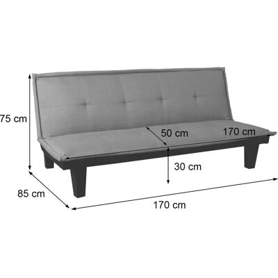 MCW C87 Sofa - vielseitig, verstellbar, platzsparend MCW C87 Sofa - vielseitig, verstellbar, platzsparend