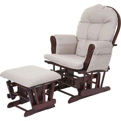 Hegele - Modelo HHG-721 - Sillón reclinable, Tela, Gris - Sillón relax Hegele - Modelo HHG-721 - Sillón reclinable, Tela, Gris - Sillón relax