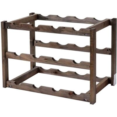 HHG - 578 - Marrone - 3-sagome - Portabottiglie HHG - 578 - Marrone - 3-sagome - Portabottiglie