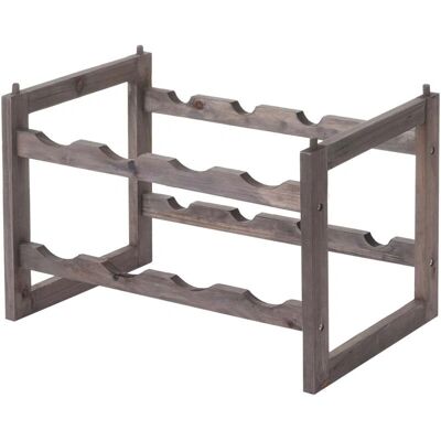 HHG - HHG 577 - Marrone - Legno di abete - Portabottiglie HHG - HHG 577 - Marrone - Legno di abete - Portabottiglie