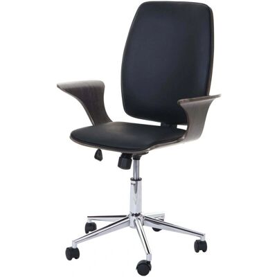 Sedia ufficio HHG 613 Grigia - Girevole, Regolabile in altezza, Design retrò Sedia ufficio HHG 613 Grigia - Girevole, Regolabile in altezza, Design retrò