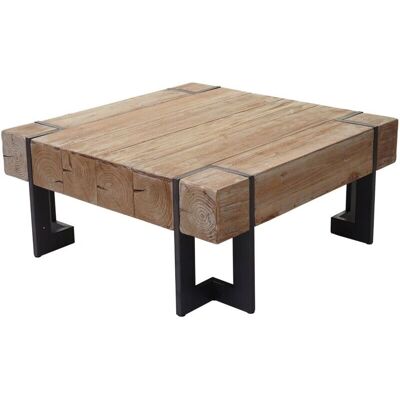 HHG - 887 - Legno di abete naturale - 60x60 cm - tavolino HHG - 887 - Legno di abete naturale - 60x60 cm - tavolino