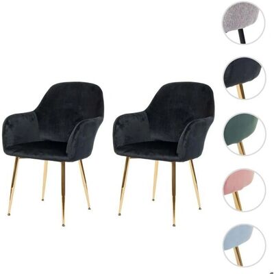 MCW F18 Samt Esszimmerstühle Set aus 2 - Modern Retro-Design MCW F18 Samt Esszimmerstühle Set aus 2 - Modern Retro-Design