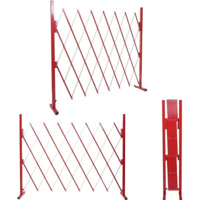 MENDLER Porte de protection extensible Rouge/Blanc - Porte de protection - Publicité MENDLER Porte de protection extensible Rouge/Blanc - Porte de protection - Publicité
