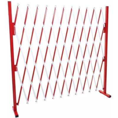 HEGELE HHG Barandilla de protección - Aluminio Rojo-Blanco, Extensible, 153cm de altura HEGELE HHG Barandilla de protección - Aluminio Rojo-Blanco, Extensible, 153cm de altura