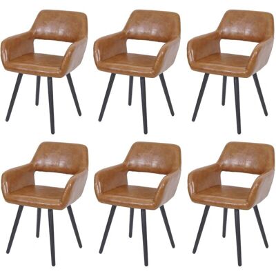 HHG - 429 II - marrón - patas oscuras - Sillas de comedor HHG - 429 II - marrón - patas oscuras - Sillas de comedor