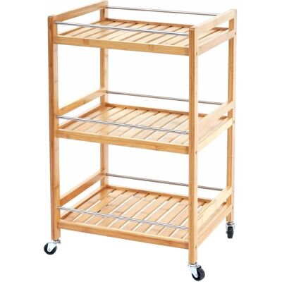 HHG - 610 - Bambù - 76x46x38cm - Carrello da servizio HHG - 610 - Bambù - 76x46x38cm - Carrello da servizio