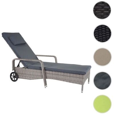 Mendler Carrara Chaise Longue en Polyrotin - Dossier Réglable 5 Niveaux - Publicité Mendler Carrara Chaise Longue en Polyrotin - Dossier Réglable 5 Niveaux - Publicité