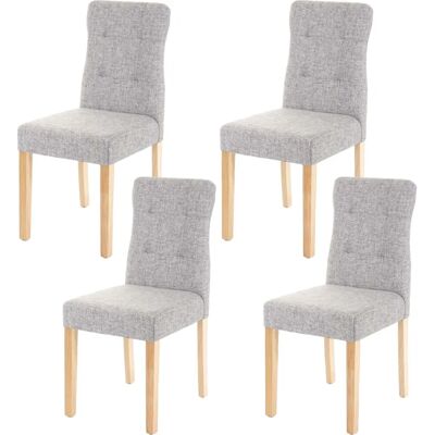 Ensemble de 4 chaises modernes grises - Dossier haut, Montage facile Ensemble de 4 chaises modernes grises - Dossier haut, Montage facile