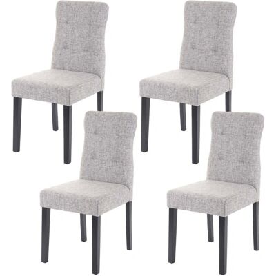 HHG - 984 - Tessuto grigio - Gambe scure - Sedie da pranzo HHG - 984 - Tessuto grigio - Gambe scure - Sedie da pranzo