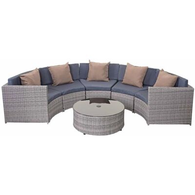 HHG - HHG-120 - Grigio scuro - Beige - Garden furniture set HHG - HHG-120 - Grigio scuro - Beige - Garden furniture set